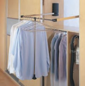 wardrobe pull out shirt rack